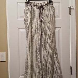 Wide legged cotton pants